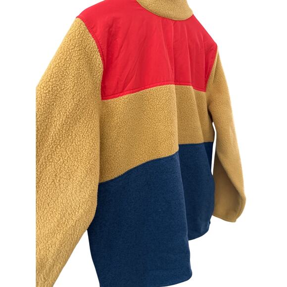 L.L. Bean Fleece 1/4 Zip Hybrid Pullover Sweater Multi Size XL - Picture 9 of 11